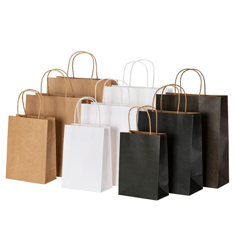 Wedding/Event Supply Store - 10/20/30/40/50개/세트 크라프트 종이봉투 손잡이 포함 선물