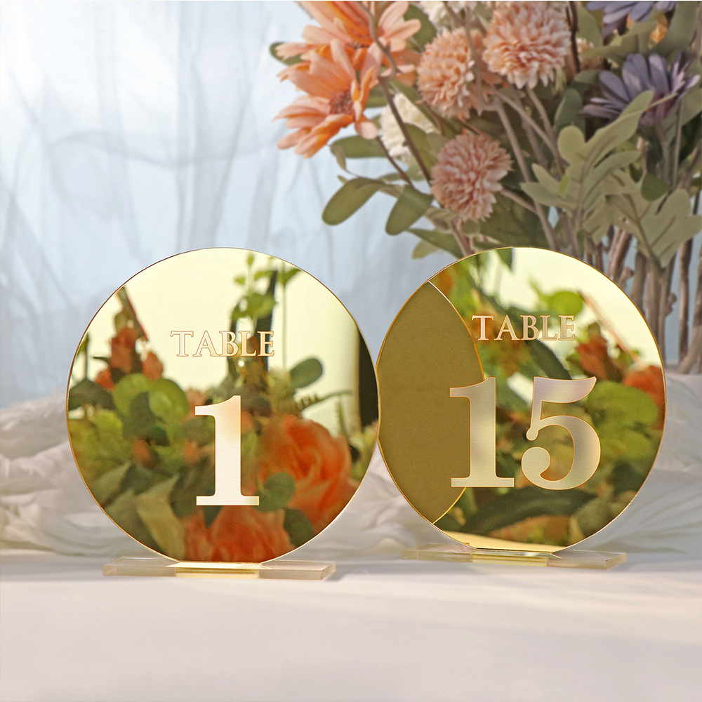 아크릴 웨딩 테이블 번호 표시, 결혼식 생일 파티 장식 - Table Number Gold 리뷰 및 가격