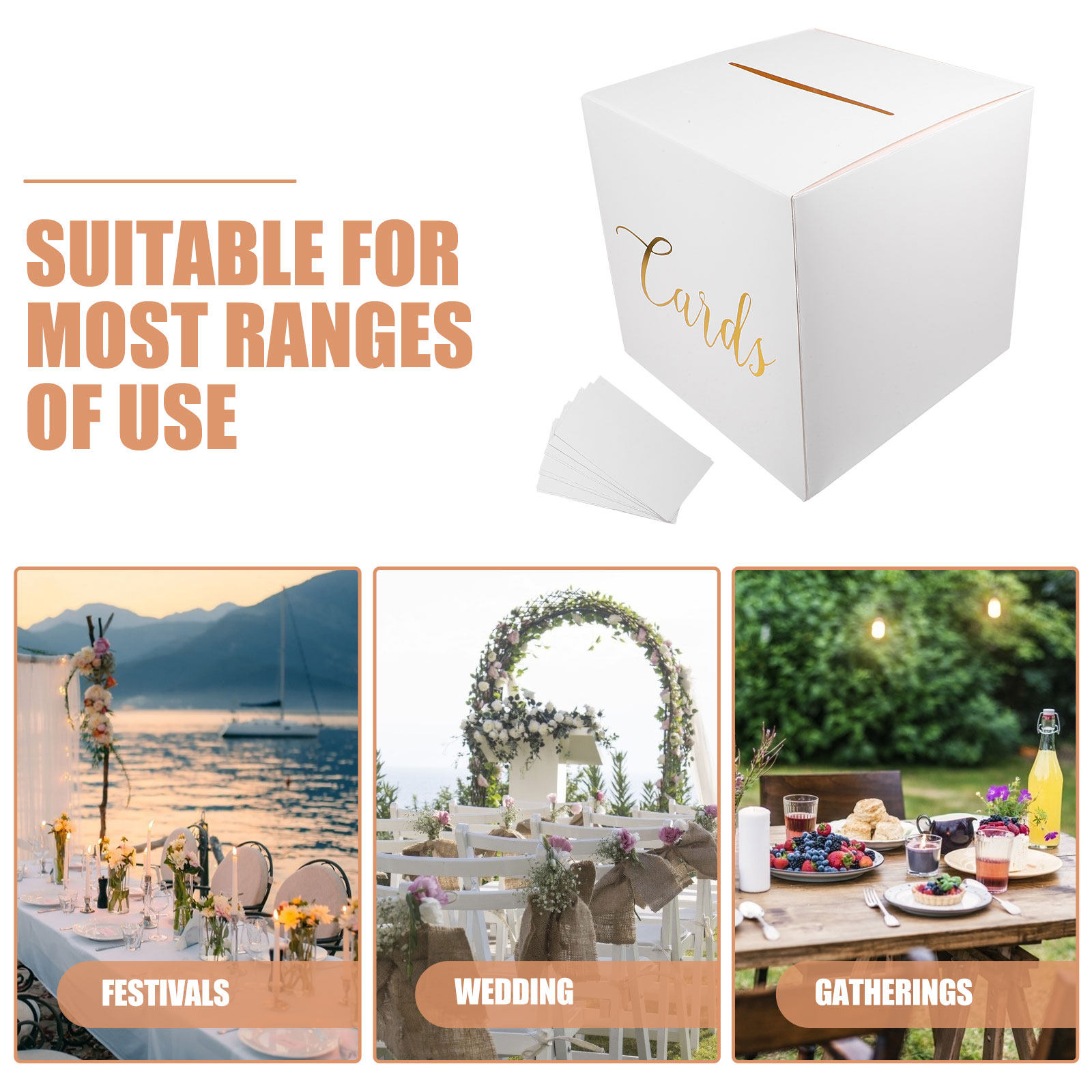 1세트 웨딩 카드 상자, 재사용 가능한 종이 재질의 선 - Wedding Card Box 리뷰 및 가격