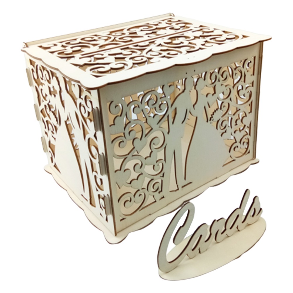 22.5x15x15cm 크기의 나무 웨딩 카드 상자,  - Wedding Card Box 리뷰 및 가격
