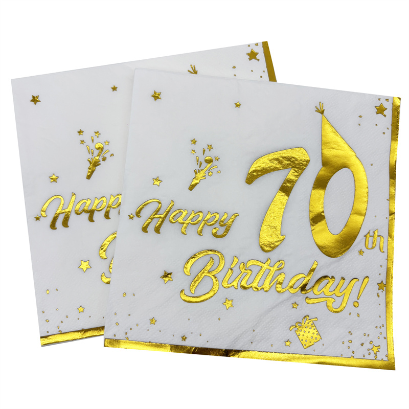 10Pcs 골드 해피 70 번째 생일 냅킨 70 세 생 - Table Number Gold 리뷰 및 가격