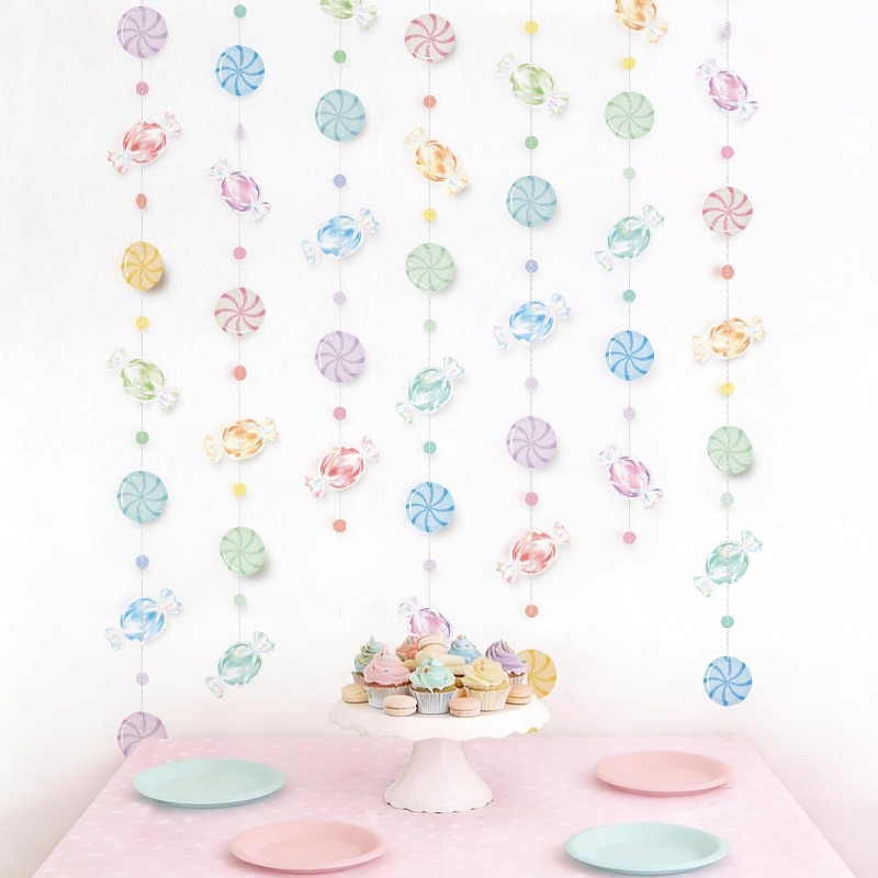 캔디랜드 파티 장식 캔디 가랜드 롤리팝 행잉 캔디 종이 - Wedding/Event Supply Store 리뷰 및 가격
